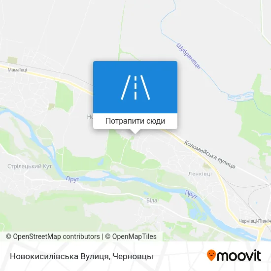 Карта Новокисилівська Вулиця