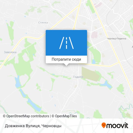 Карта Довженка Вулиця