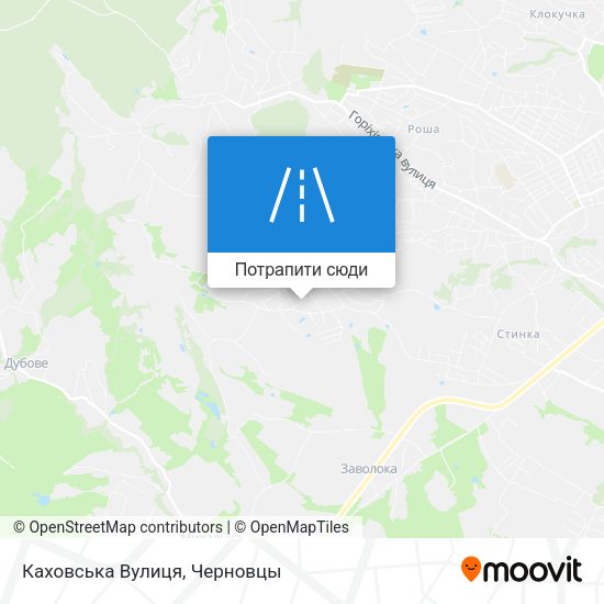 Карта Каховська Вулиця