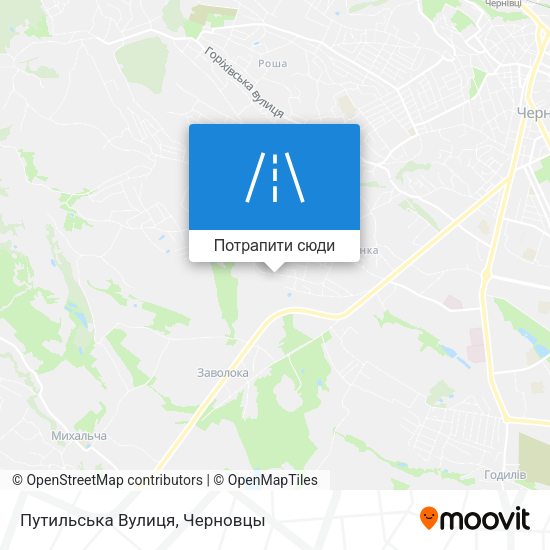 Карта Путильська Вулиця