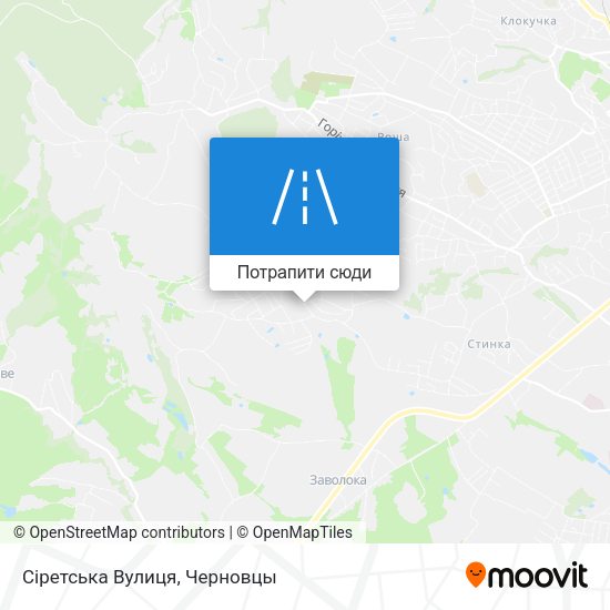 Карта Сіретська Вулиця