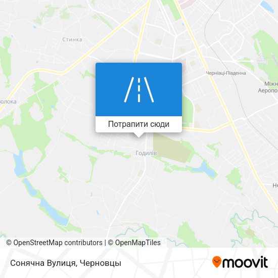 Карта Сонячна Вулиця