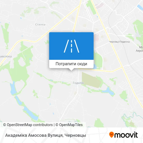 Карта Академіка Амосова Вулиця