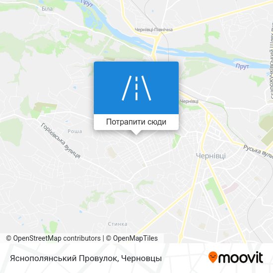 Карта Яснополянський Провулок