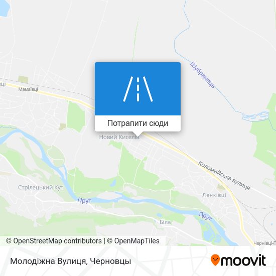 Карта Молодіжна Вулиця