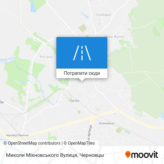 Карта Миколи Міхновського Вулиця