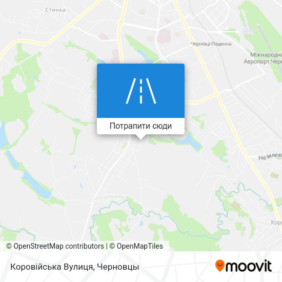 Карта Коровійська Вулиця