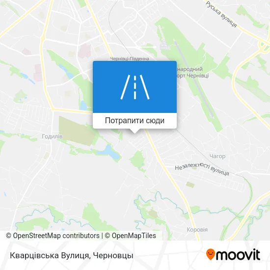 Карта Кварцівська Вулиця