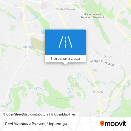 Карта Лесі Українки Вулиця