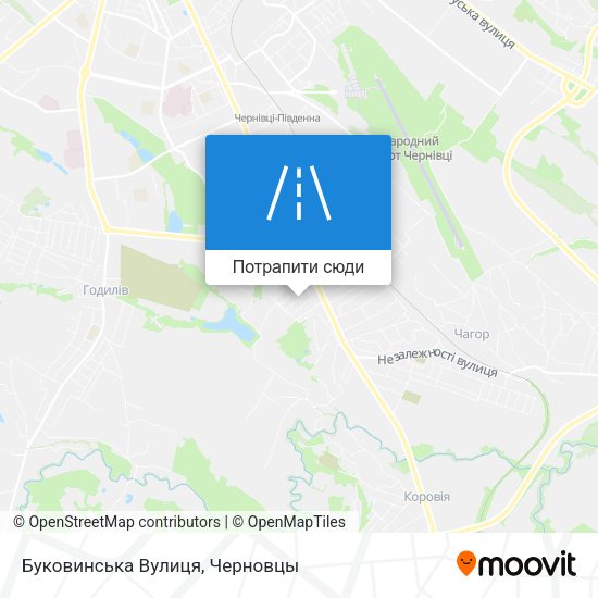 Карта Буковинська Вулиця