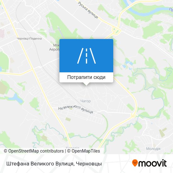 Карта Штефана Великого Вулиця