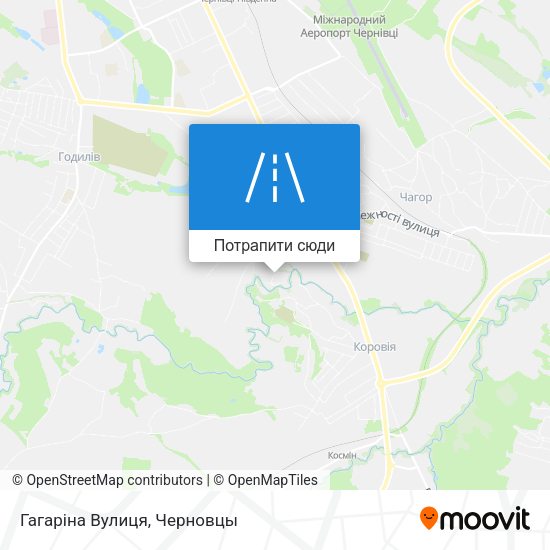 Карта Гагаріна Вулиця