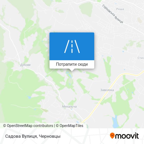 Карта Садова Вулиця