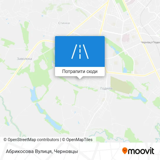 Карта Абрикосова Вулиця