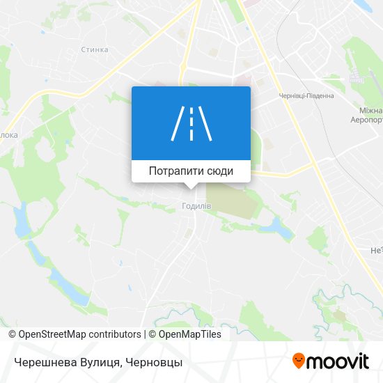 Карта Черешнева Вулиця