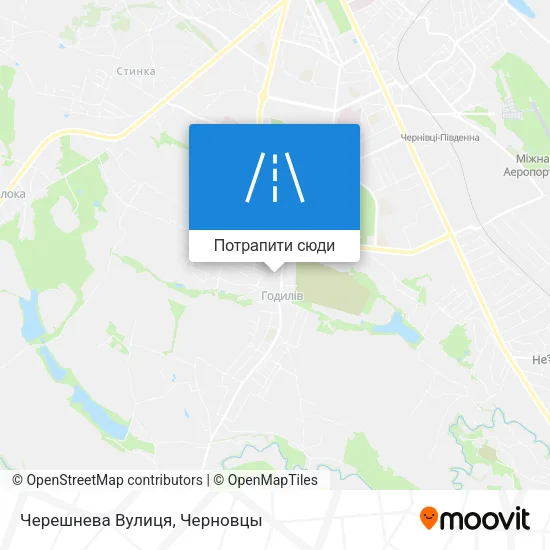 Карта Черешнева Вулиця