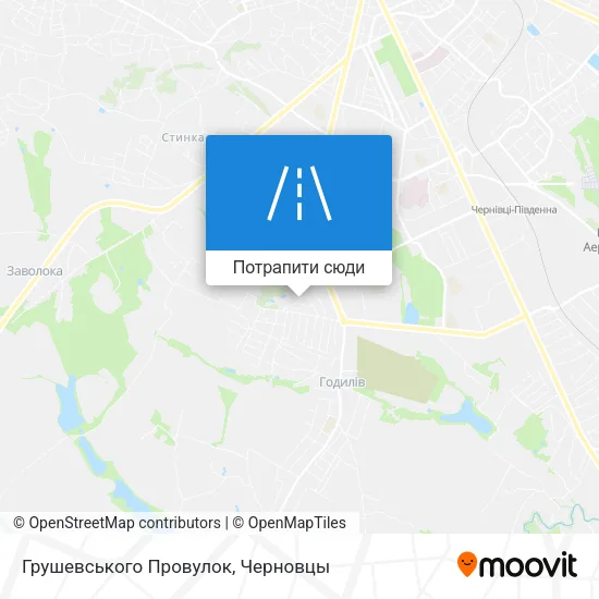 Карта Грушевського Провулок