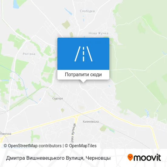 Карта Дмитра Вишневецького Вулиця