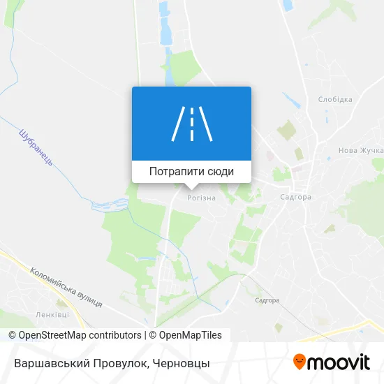 Карта Варшавський Провулок