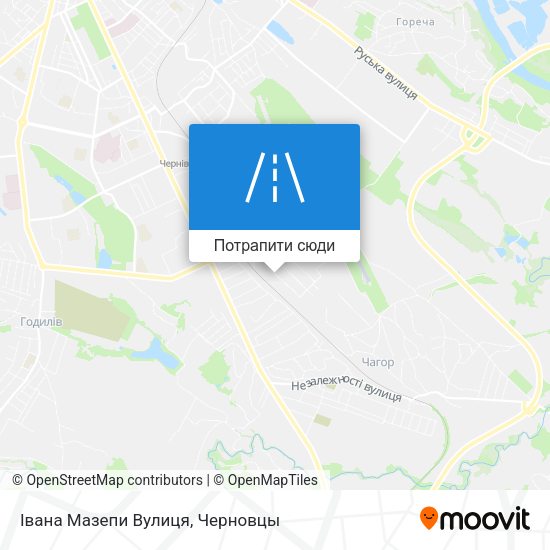 Карта Івана Мазепи Вулиця