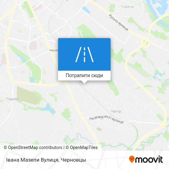 Карта Івана Мазепи Вулиця