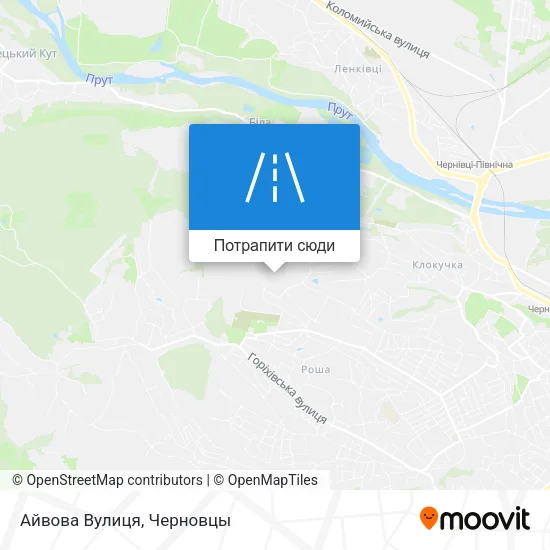 Карта Айвова Вулиця