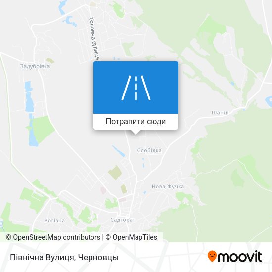 Карта Північна Вулиця