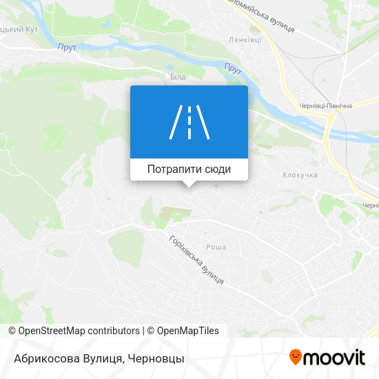 Карта Абрикосова Вулиця