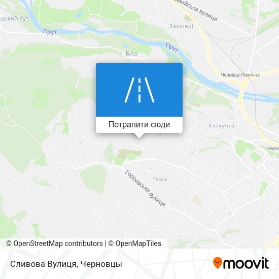 Карта Сливова Вулиця