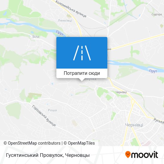 Карта Гусятинський Провулок