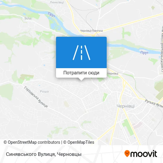 Карта Синявського Вулиця