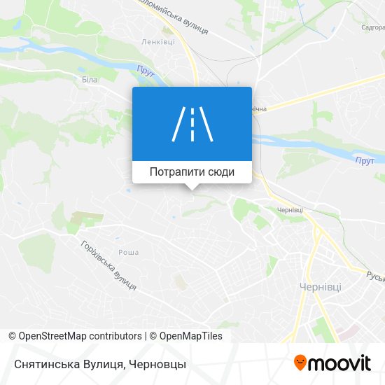 Карта Снятинська Вулиця