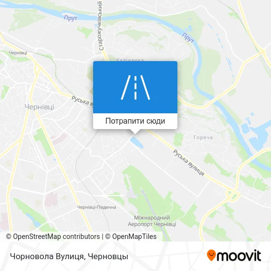 Карта Чорновола Вулиця