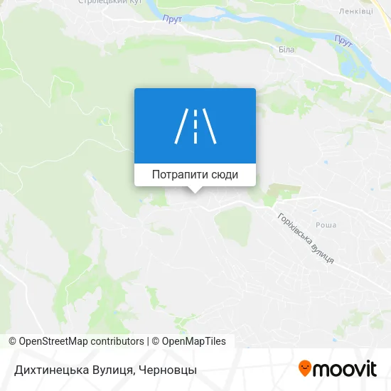 Карта Дихтинецька Вулиця