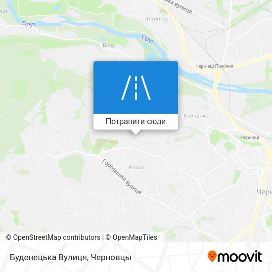 Карта Буденецька Вулиця