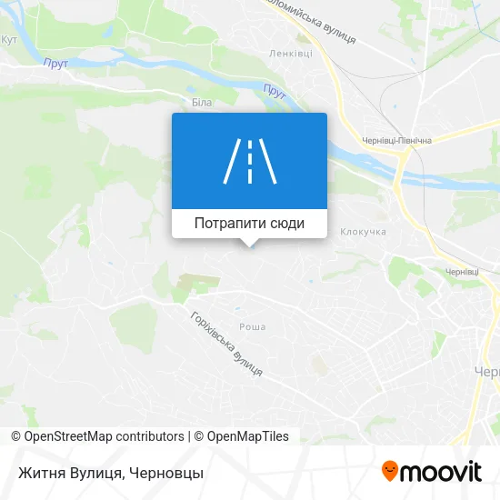 Карта Житня Вулиця