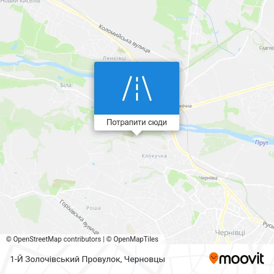 Карта 1-Й Золочівський Провулок