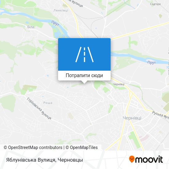 Карта Яблунівська Вулиця