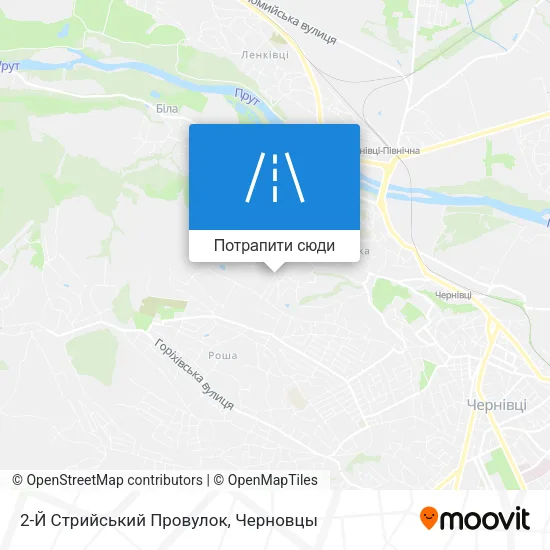Карта 2-Й Стрийський Провулок