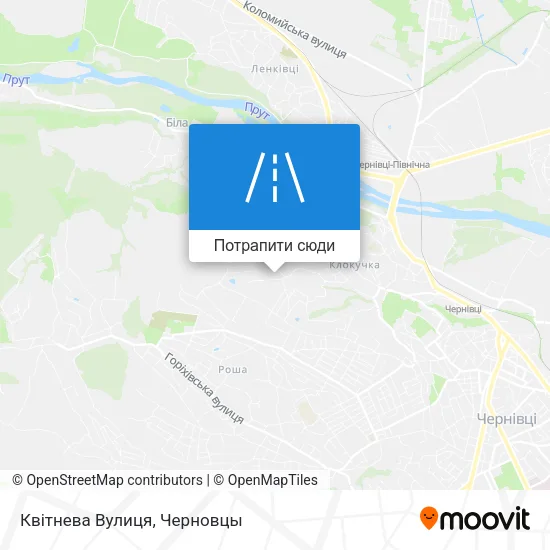 Карта Квітнева Вулиця