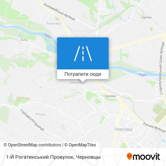Карта 1-Й Рогатинський Провулок