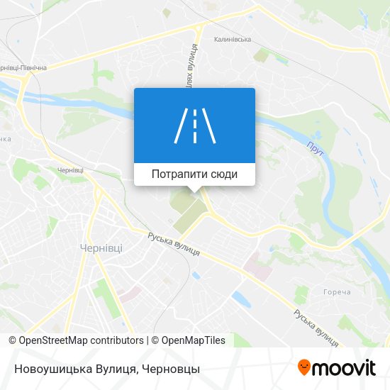 Карта Новоушицька Вулиця