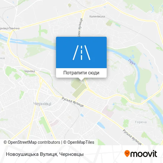 Карта Новоушицька Вулиця