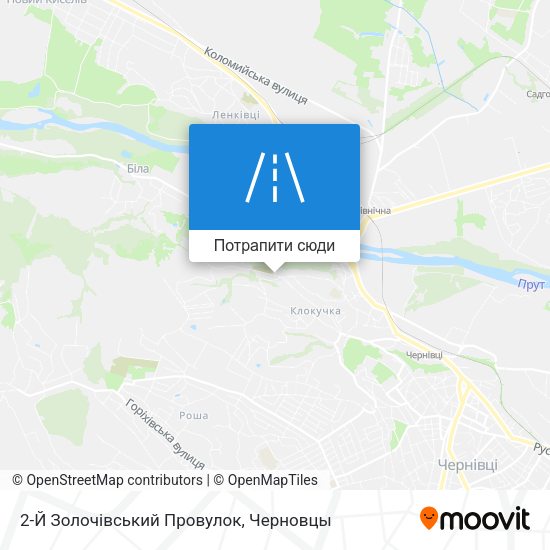 Карта 2-Й Золочівський Провулок