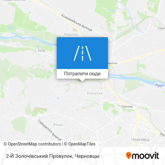 Карта 2-Й Золочівський Провулок
