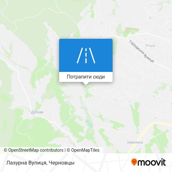 Карта Лазурна Вулиця