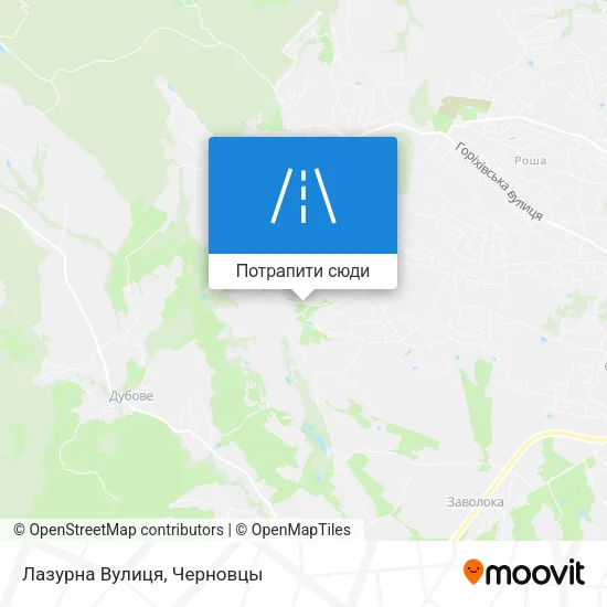 Карта Лазурна Вулиця