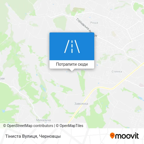 Карта Тіниста Вулиця