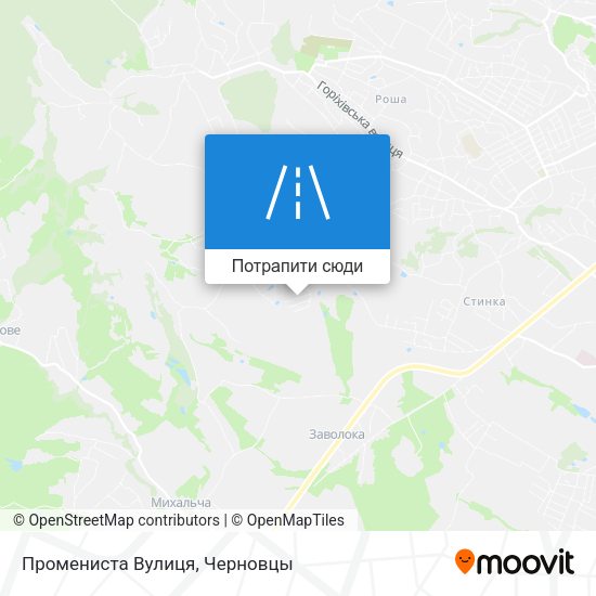 Карта Промениста Вулиця