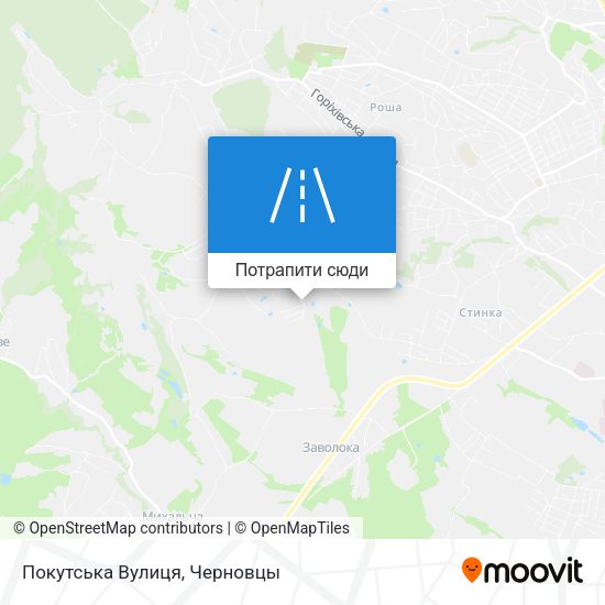 Карта Покутська Вулиця